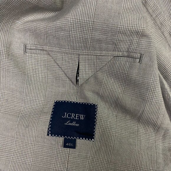 NWOT J. Crew Ludlow Baird McNutt Irish Linen Blazer Sport Coat Men's 46L Gray - Picture 6 of 15